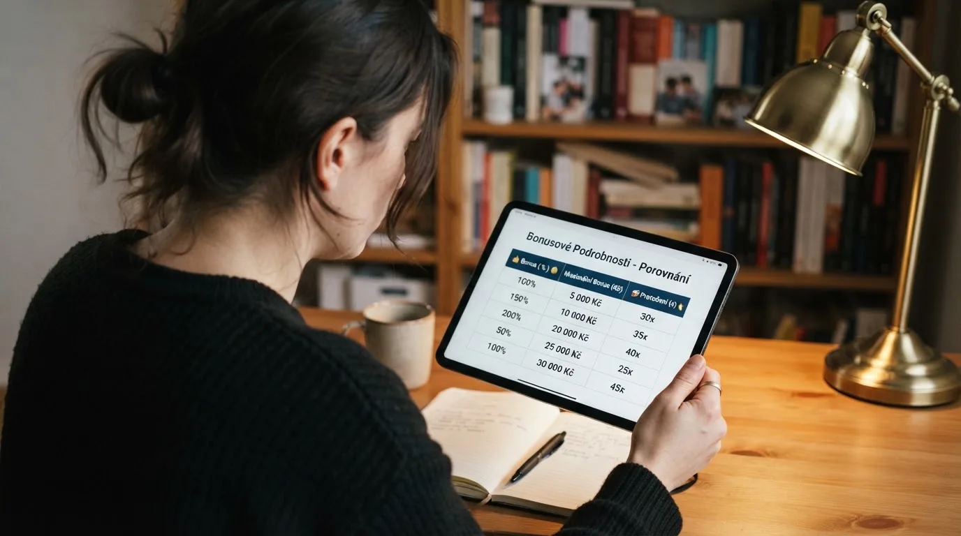 Srovnání podmínek uvítacích bonusů — procenta, maximální částky a násobky protočení u českých online casin